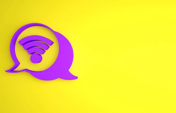 Icône Symbole Réseau Internet Sans Fil Violet Isolé Sur Fond — Photo