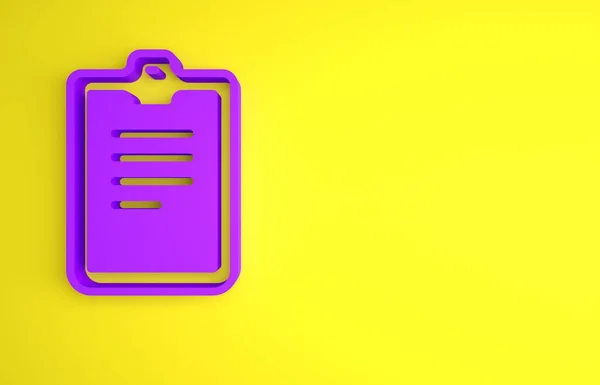 Icono Prueba Psicológica Púrpura Aislado Sobre Fondo Amarillo Concepto Minimalista —  Fotos de Stock