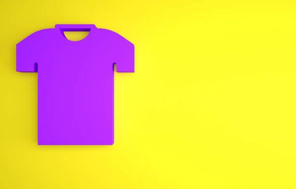 Lila Shirt Symbol Isoliert Auf Gelbem Hintergrund Minimalismus Konzept Darstellung — Stockfoto