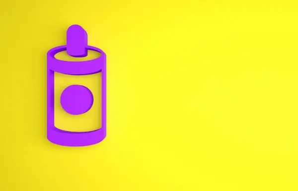 Purple Firework Εικονίδιο Απομονώνονται Κίτρινο Φόντο Έννοια Του Πάρτι Διασκέδασης — Φωτογραφία Αρχείου