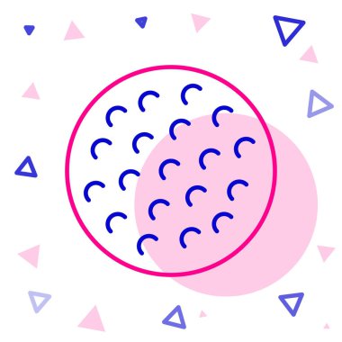 Golf topu simgesi beyaz arkaplanda izole edildi. Renkli taslak konsepti. Vektör