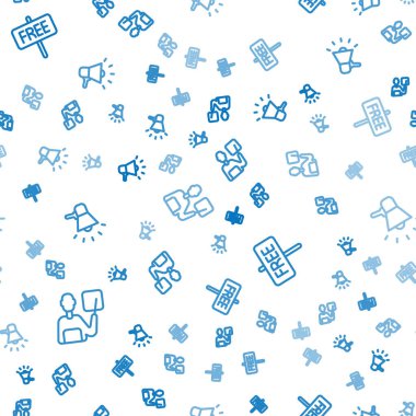 Sınır Öğretmeni, Serbest İşaret ve Megafon 'u kusursuz şablona ayarla. Vektör