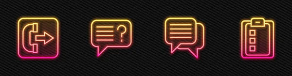 Ορισμός Γραμμής Ομιλία Bubble Chat Εξερχόμενη Κλήση Τηλέφωνο Άγνωστη Αναζήτηση — Διανυσματικό Αρχείο