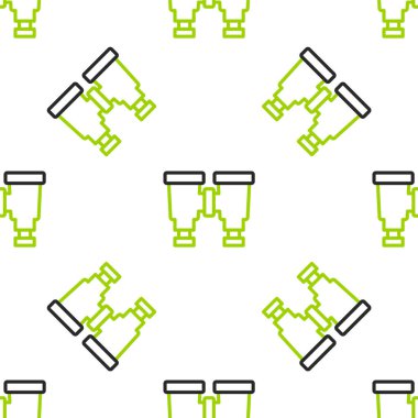 Dürbün çizgisi simgesi beyaz arkaplandaki kusursuz deseni izole etti. Yazılım işareti bul. Casus ekipman sembolü. Vektör