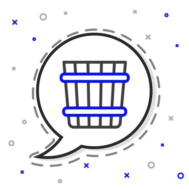 Hat Sauna kova simgesi beyaz arkaplanda izole edildi. Renkli taslak konsepti. Vektör