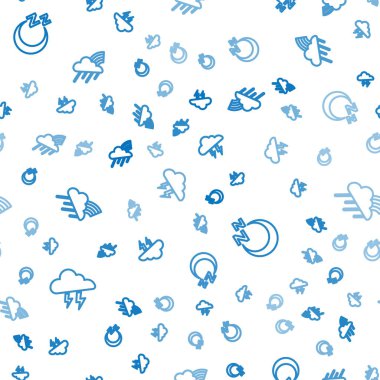 Fırtına, Zaman uykusu ve Gökkuşağı 'nı bulutlar ve yağmurla kusursuz bir şekilde ayarla. Vektör