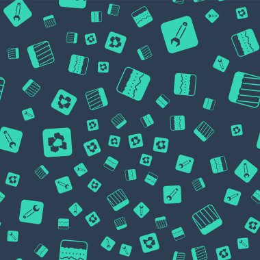 Set Soil ground layers Wrench spanner Gold nugget and Ground on seamless pattern. Vector.