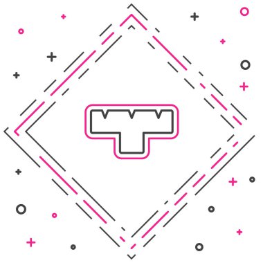 Satır İşaretleyici kalem ekleme simgesi beyaz arkaplanda izole edildi. Renkli taslak konsepti. Vektör