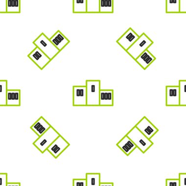 Spor ödüllü podyum ikonu beyaz arka planda izole edilmiş kusursuz desen üzerine çizgi ödülü. Vektör