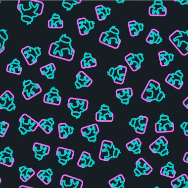 Ormanların yok edilmesi simgesi siyah arkaplanda izole edilmiş. Orman doğrama, tahrip etme. Ekoloji ve hava kirliliği için tehlike. Vektör