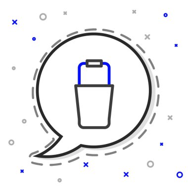 Hat Sauna kova simgesi beyaz arkaplanda izole edildi. Renkli taslak konsepti. Vektör