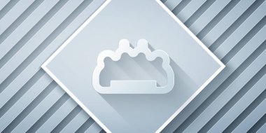 Kağıt kesiği Brass eklem simgesi gri arka planda izole edildi. Kağıt sanatı tarzı. Vektör