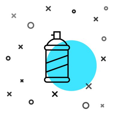 Beyaz arkaplanda siyah çizgi boyası ikonu izole edildi. Rastgele dinamik şekiller. Vektör