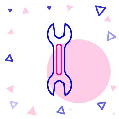 Çizgi Anahtarı simgesi beyaz arkaplanda izole edildi. Renkli taslak konsepti. Vektör