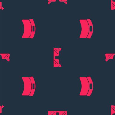 Set Sun visor cap and Glasses on seamless pattern. Vector