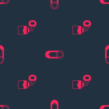 Set Breast pump and Baby clothes pin on seamless pattern. Vector