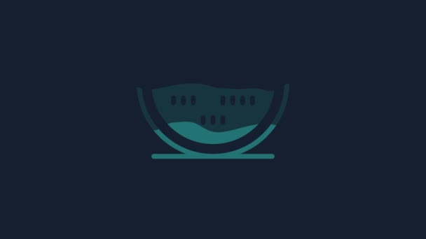 Yellow Watermelon Icon Isolated Blue Background Video Motion Graphic Animation — Vídeo de Stock