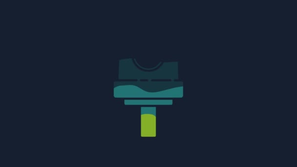 Yellow Spray Can Nozzle Cap Icon Isolated Blue Background Video — 图库视频影像