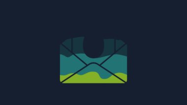 Mavi arka planda Mutlu Paskalyalar simgesi olan sarı tebrik kartı. Kutlama için davetiye ya da tebrik kartı şablonu. 4K Video hareketli grafik canlandırması.