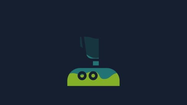 Sárga Joystick Arcade Gép Ikon Elszigetelt Kék Alapon Joystick Gamepad — Stock videók
