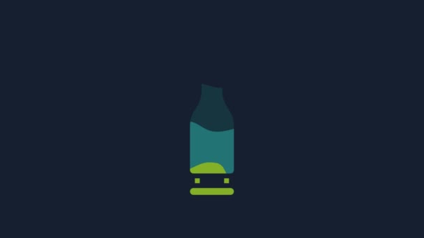 Yellow Bullet Icon Isolated Blue Background Video Motion Graphic Animation — Video