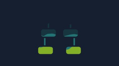 Yellow Business hierarchy organogram chart infographics icon isolated on blue background. Corporate organizational structure graphic elements. 4K Video motion graphic animation.