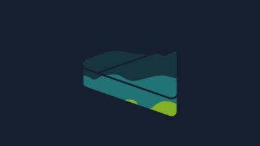 Yellow Billiard triangle icon isolated on blue background. 4K Video motion graphic animation.