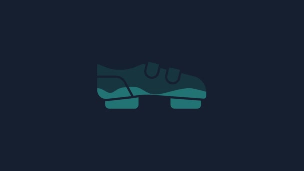 Icône Jaune Chaussures Cyclisme Triathlon Isolé Sur Fond Bleu Chaussures — Video