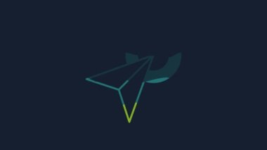 Yellow Infographic of city map navigation icon isolated on blue background. Interface concept design. Geolocation concept. 4K Video motion graphic animation .