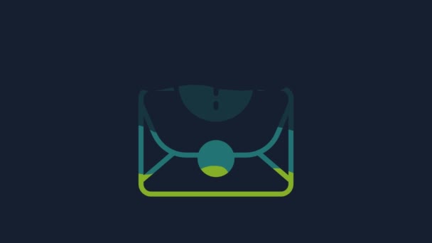 Envelope 물음표 아이콘 파란색 배경에 분리되어 있습니다 물음표 표시가 이메일로 — 비디오