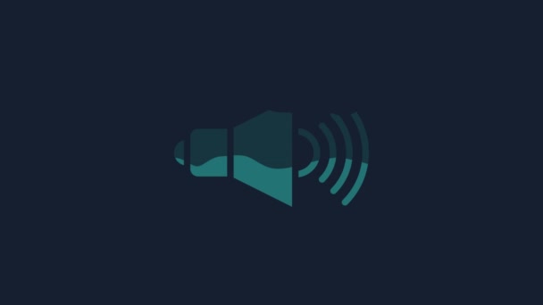 Yellow Speaker Volume Audio Voice Sound Symbol Media Music Icon — Stockvideo