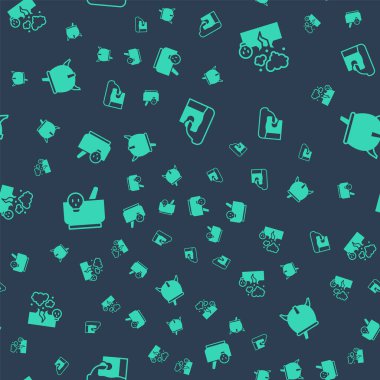 Set Wastewater, Poisonous cloud of gas or smoke, Mortar and pestle and Witch cauldron on seamless pattern. Vector