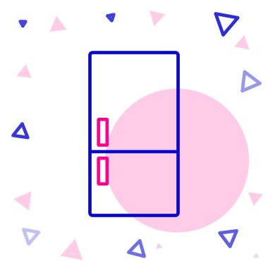 Buzdolabı simgesi beyaz arkaplanda izole edildi. Buzdolabı buzdolabı. Ev aletleri ve aletler. Renkli taslak konsepti. Vektör.