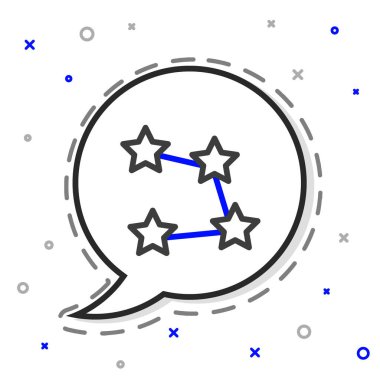 Çizgi Yıldızı burç simgesi beyaz arkaplanda izole edildi. Renkli taslak konsepti. Vektör