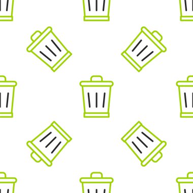 Çöp kutusu simgesi beyaz arkaplanda izole edilmiş. Çöp kutusu tabelası. Sepet simgesini geri dönüştür. Ofis çöpü ikonu. Vektör