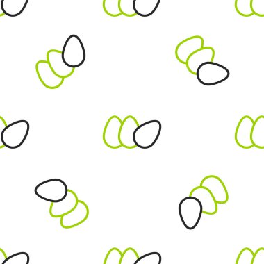 Tavuk yumurtası simgesi beyaz arka planda izole edilmiş. Vektör