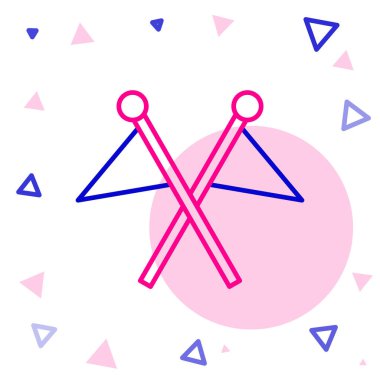 Golf bayrağı simgesi beyaz arkaplanda izole edildi. Golf ekipmanı ya da aksesuar. Renkli taslak konsepti. Vektör