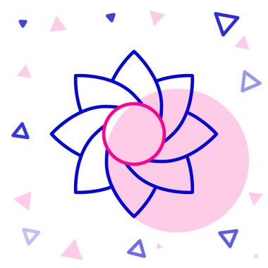 Çizgi Çiçeği simgesi beyaz arkaplanda izole edildi. Tatlı doğal yemek. Renkli taslak konsepti. Vektör