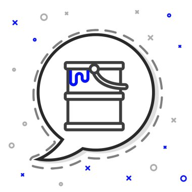 Beyaz arkaplanda çizgi boyası simgesi izole edildi. Renkli taslak konsepti. Vektör