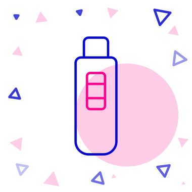 Hamilelik testi simgesi beyaz arkaplanda izole edildi. Renkli taslak konsepti. Vektör