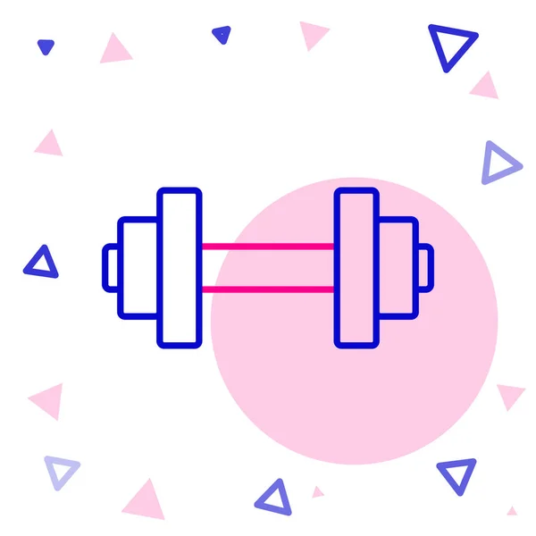 Line Dumbbell Symbol Isoliert Auf Weißem Hintergrund Muskelheben Fitness Langhantel — Stockvektor