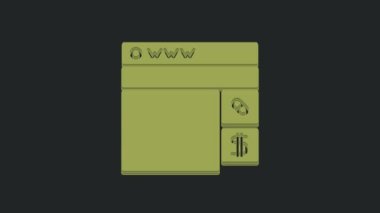 Yeşil Uyuşturucu Satın Alma simgesi siyah arkaplanda izole edildi. İnternetten satın alma sembolü. 4K Video hareketli grafik canlandırması.