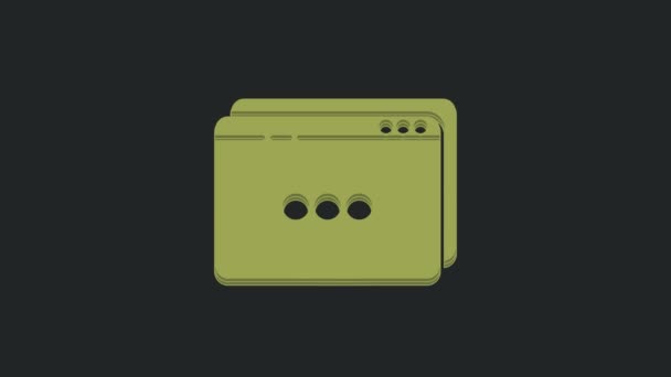 Иконка Зеленого Цвета Черном Фоне Протокол Интернет Связи Видеографическая Анимация — стоковое видео
