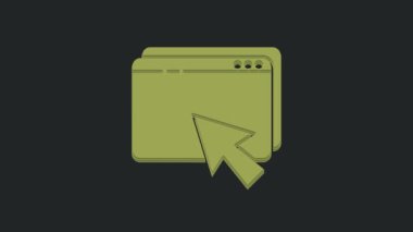 Yeşil Web tasarım ve geliştirme kavramları siyah arkaplanda izole edilmiş. 4K Video hareketli grafik canlandırması.