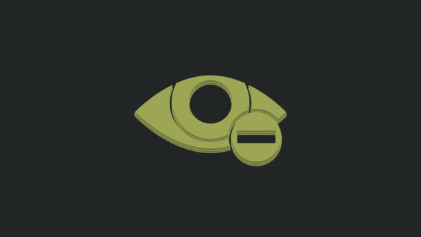 Иконка Эффекта Зеленого Красного Глаза Выделена Черном Фоне Знак Покраснения — стоковое видео