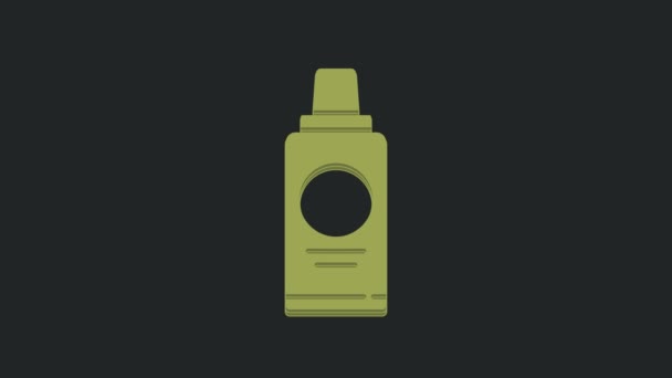 Zelená Láhev Šamponu Ikona Izolované Černém Pozadí Grafická Animace Pohybu — Stock video