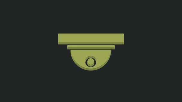 Icona Del Sensore Movimento Verde Isolata Sfondo Nero Animazione Grafica — Video Stock
