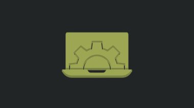 Yeşil Yazılım, Web Geliştirme, programlama konsepti simgesi siyah arkaplanda izole edildi. Programlama dili ve program kodu ekranda. 4K Video hareketli grafik canlandırması.