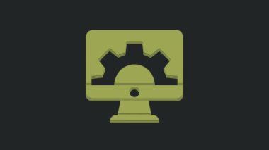 Yeşil Yazılım, Web Geliştirme, programlama konsepti simgesi siyah arkaplanda izole edildi. Programlama dili ve program kodu ekranda. 4K Video hareketli grafik canlandırması.