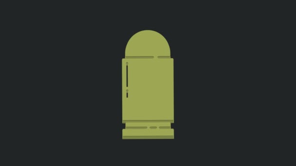 Green Bullet Icon Isolated Black Background Video Motion Graphic Animation — Stock Video